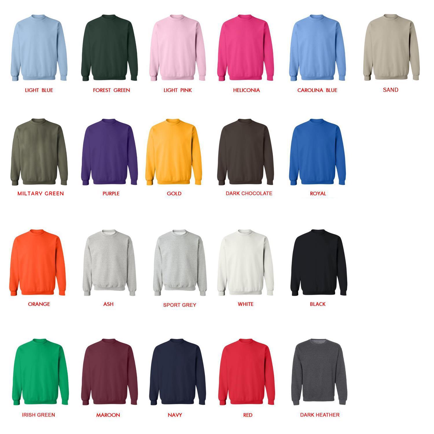 sweatshirt color chart - The Simpsons Merchandise