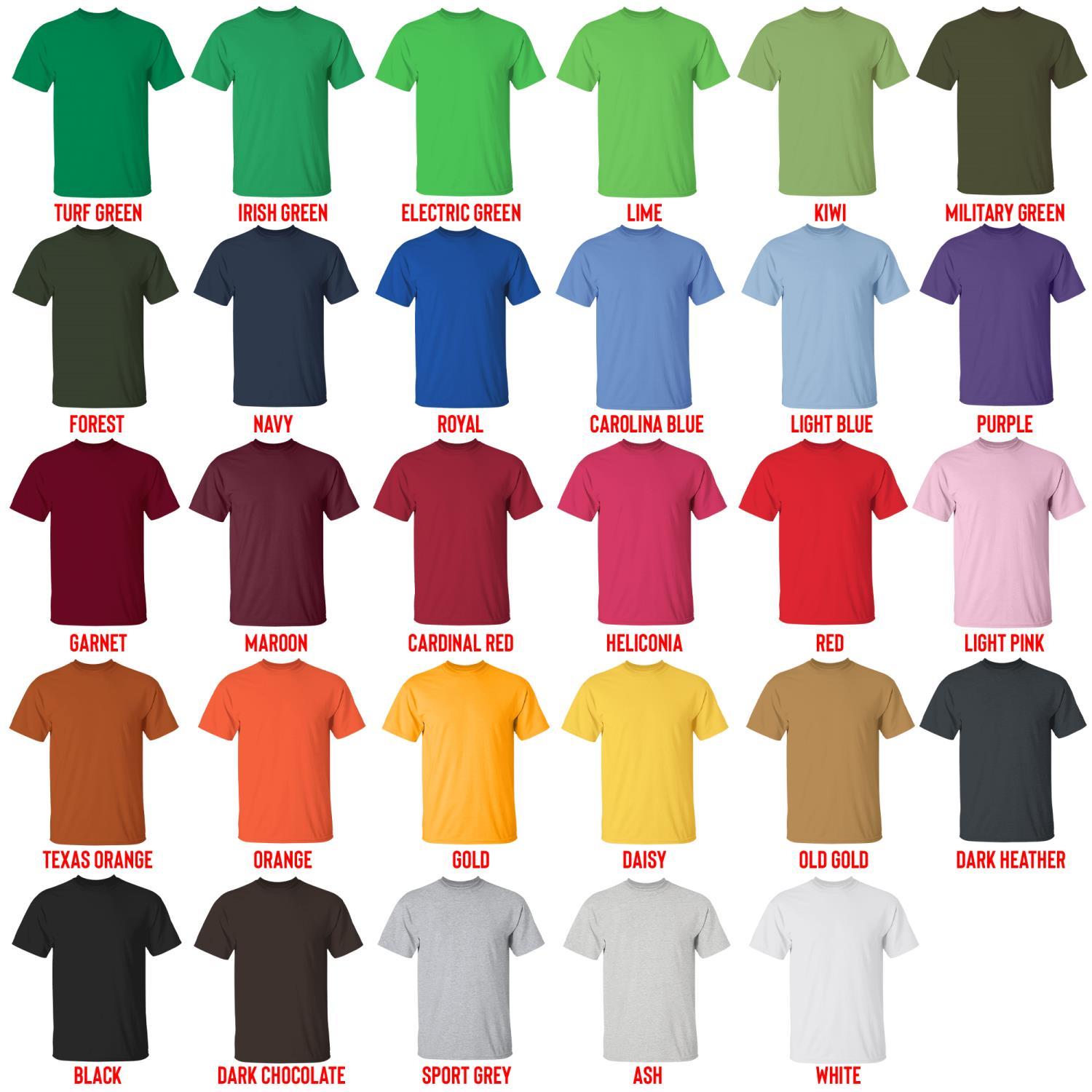 t shirt color chart - The Simpsons Merchandise