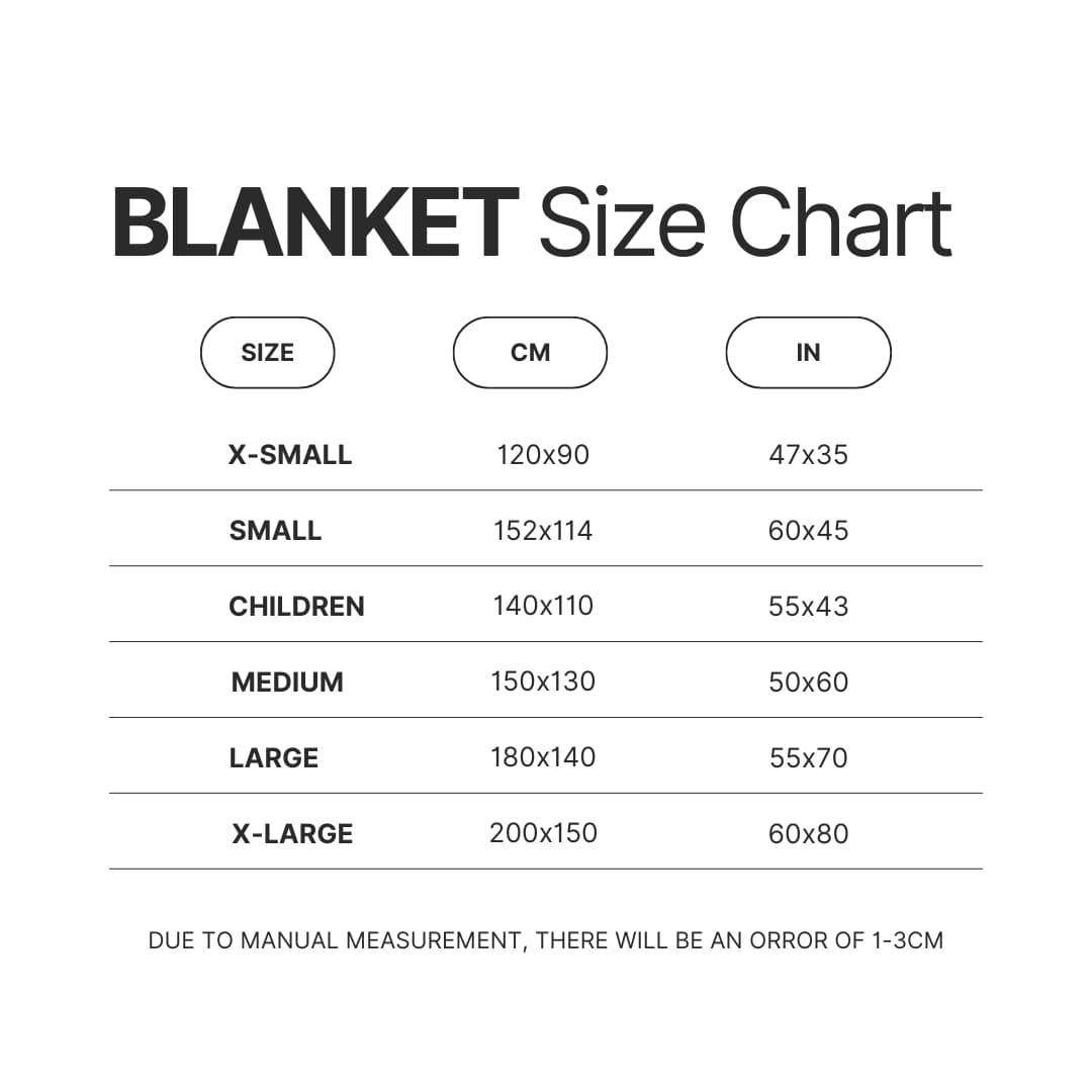 Blanket Size Chart - The Simpsons Merchandise