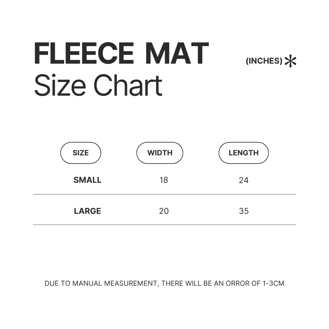 Fleece Mat Size Chart - The Simpsons Merchandise