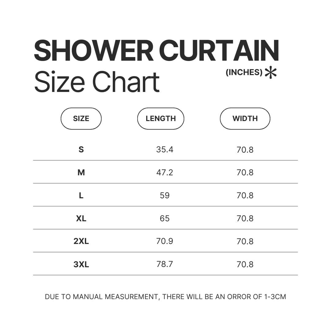 Shower Curtain Size Chart - The Simpsons Merchandise